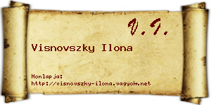 Visnovszky Ilona névjegykártya